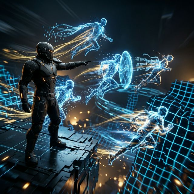 The Agent Squad deploys. One commander, multiple AI agents — each executing a piece of the mission simultaneously. This is Agentic Leverage in action.